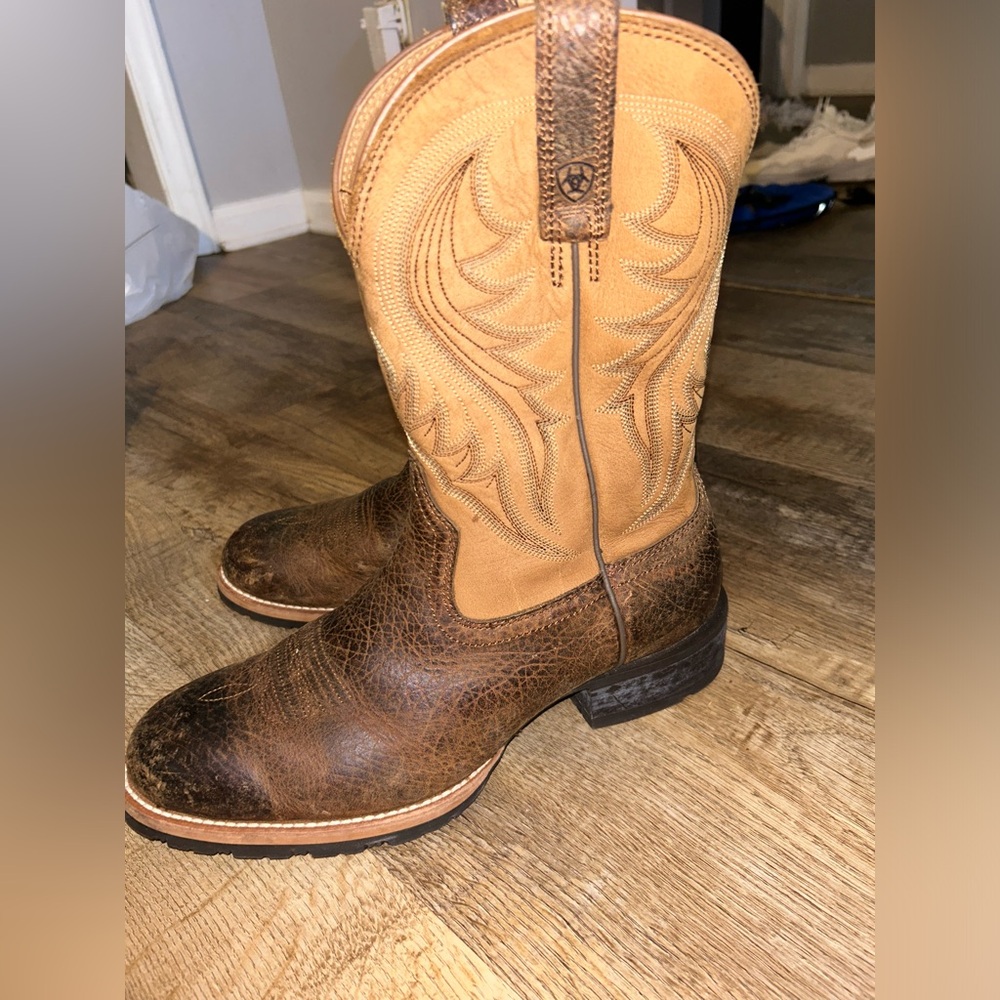 Ariat Tan and Brown Men's Western Boots